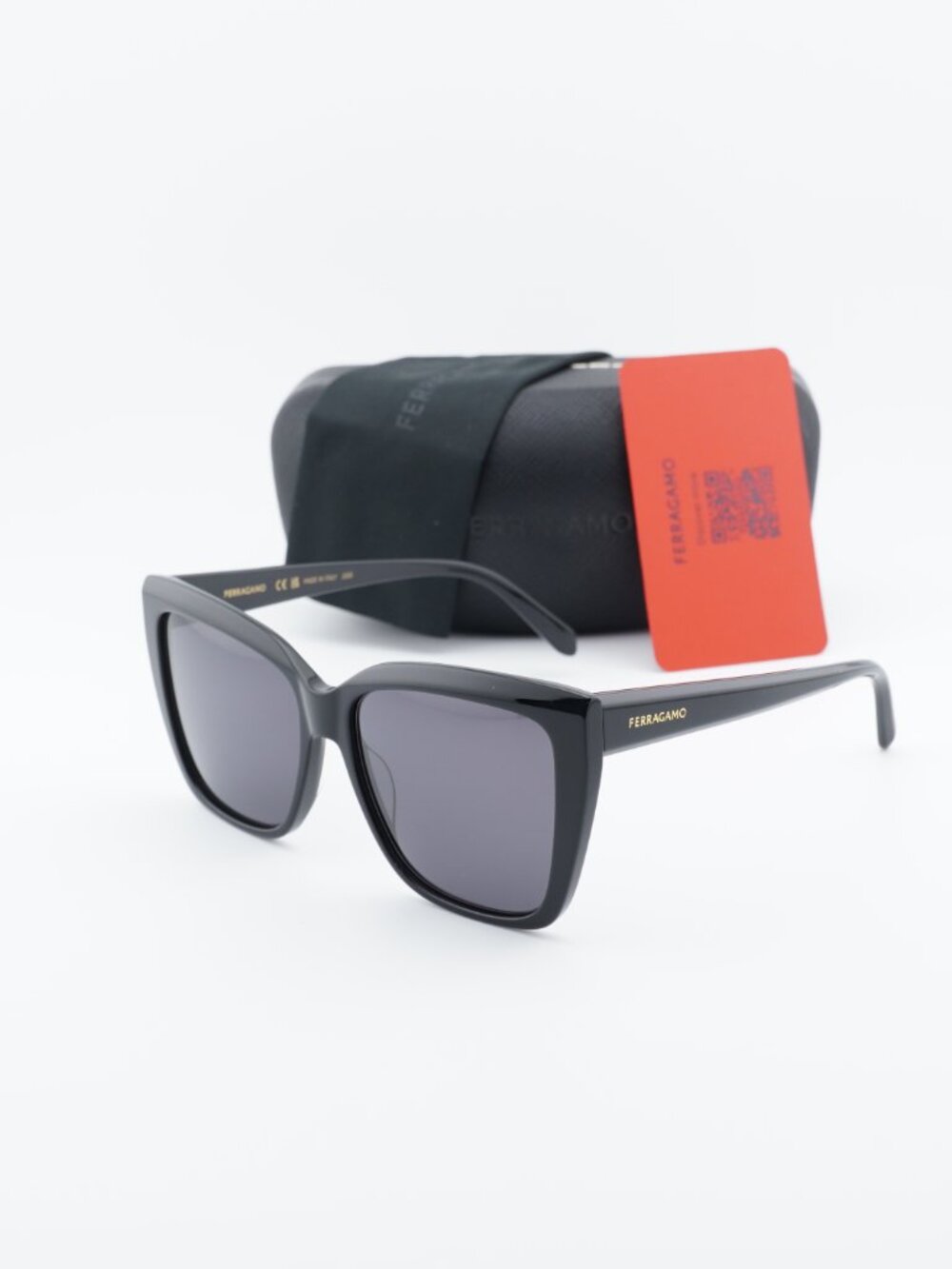 Salvatore Ferragamo SF1102S 001 Butterfly Sunglasses - Black / Grey